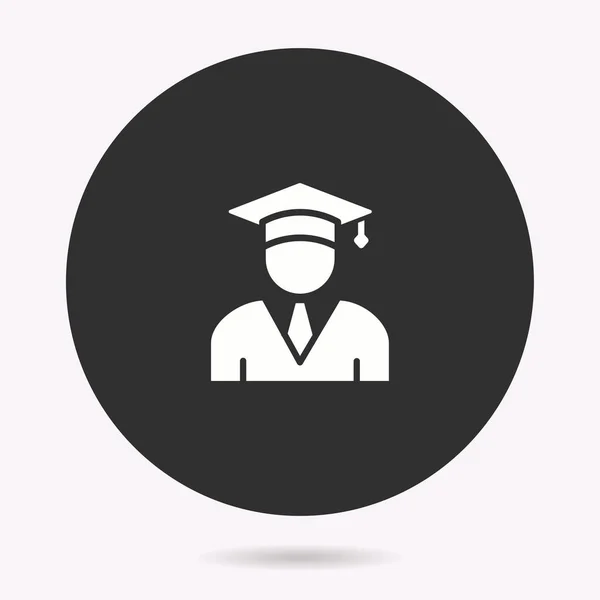 Tapa de graduación - icono de vector. Ilustración aislada. Pictograma simple . — Vector de stock