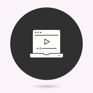 E-öğrenme eğitimi - vektör simgesi. İllüstrasyon izole. Basit piktogram.