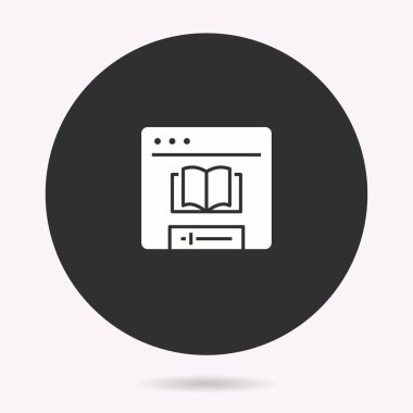E-öğrenme eğitimi - vektör simgesi. İllüstrasyon izole. Basit piktogram.