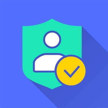 Veri güvenliği - grafik ve web tasarım vektör simgesi.