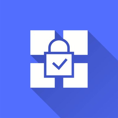 Veri güvenliği - grafik ve web tasarım vektör simgesi.