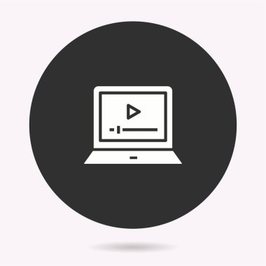 E-öğrenme eğitimi - vektör simgesi. İllüstrasyon izole. Basit piktogram.