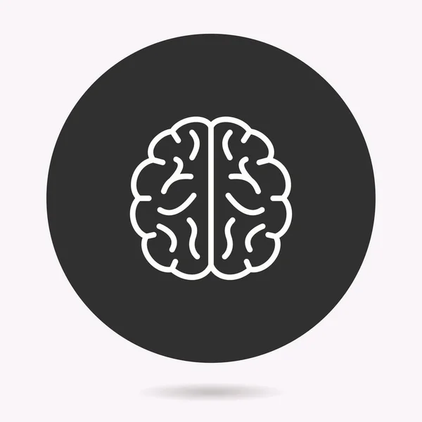 Brain-vector icoon. Illustratie geïsoleerd. Eenvoudig pictogram. — Stockvector