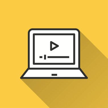 E-öğrenme eğitimi - grafik ve web tasarımı için vektör simgesi.