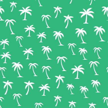 Simgeler ile palmiye ağacı dikişsiz desen.