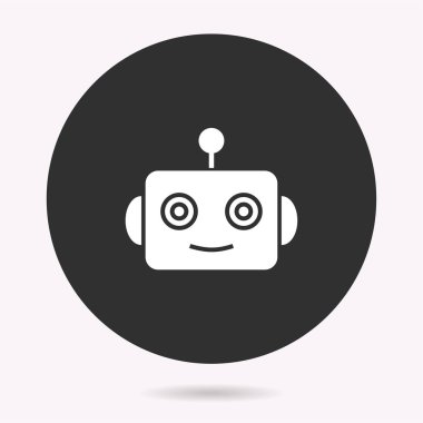 Robot - vektör simgesi. İllüstrasyon izole. Basit piktogram.