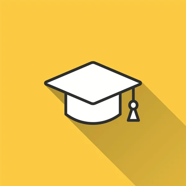 Graduation Cap-vector pictogram voor grafisch en webdesign. — Stockvector