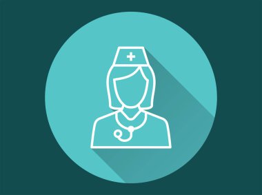 Doktor - grafik ve web tasarımı için vektör simgesi.