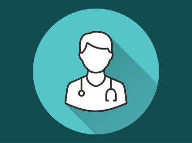 Doktor - grafik ve web tasarımı için vektör simgesi.