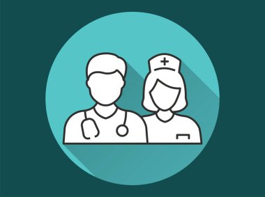 Doktor - grafik ve web tasarımı için vektör simgesi.