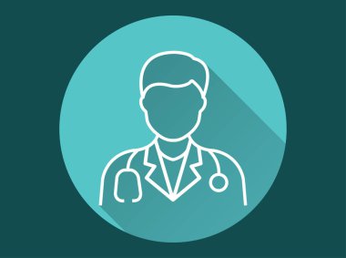 Doktor - grafik ve web tasarımı için vektör simgesi.