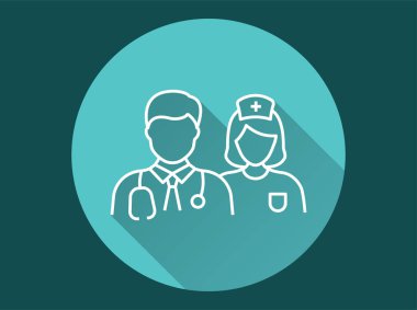 Doktor - grafik ve web tasarımı için vektör simgesi.