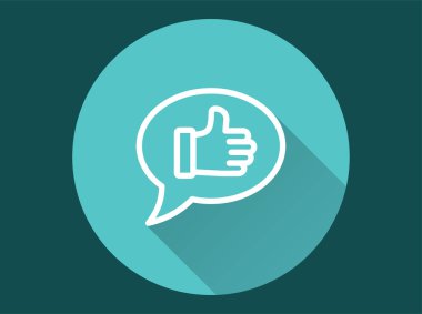 Güzel yorum - grafik ve web tasarımı için vektör simgesi.