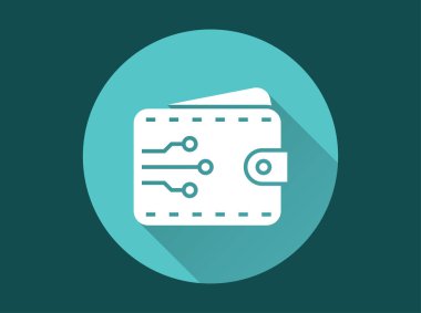 Cüzdan - grafik ve web tasarımı için vektör simgesi.