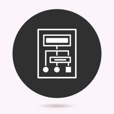 Kablo çerçeve simgesi. Vektör illüstrasyonu izole edildi. Grafik ve web tasarımı için basit pictogram.