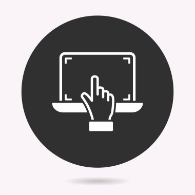 Simge programlanıyor. Vektör illüstrasyonu izole edildi. Grafik ve web tasarımı için basit pictogram.