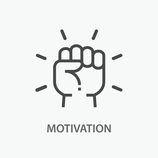 Motivation Line Icon Vector Illustration White Background — Stock Vector