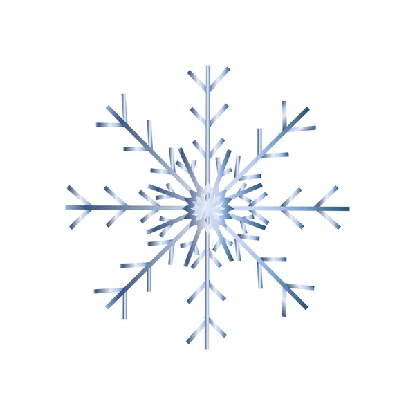 New Year Christmas Winter Element Snowflake Vector Illustration — Stock Vector