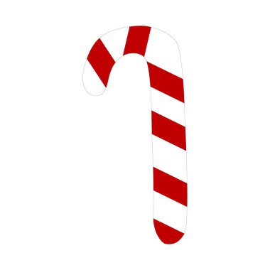 Yeni yıl, Noel, kış elementi, vektör şeker kamışı çizimi