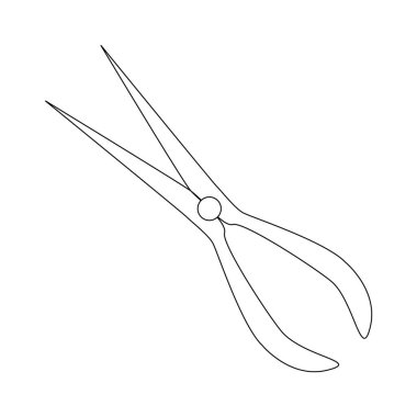 Sütun vektör çizgisi simgesi. Onarım teması için efekt, doodle tarzı