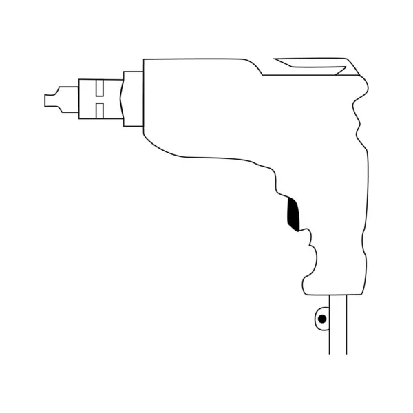 Sägelinie Symbol Llustration Für Reparatur Thema Doodle Stil — Stockvektor