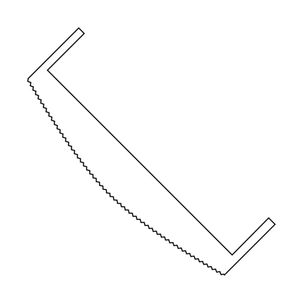 Sägevektorlinien Symbol Llustration Für Reparatur Thema Doodle Stil — Stockvektor