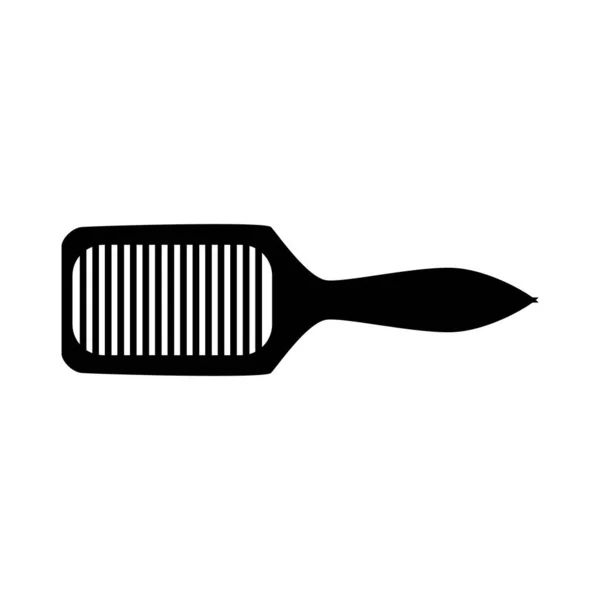 Cepillo. Herramienta de peluquería contorno ícono aislado — Vector de stock