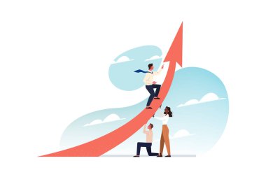 Liderlik, takım çalışması, destek, başlangıç, kariyer büyümesi, iş konsepti