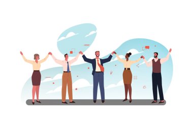 Takım, birlikte çalışma, işbirliği, başarı, iş konsepti