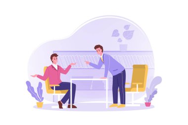 Tartışma, tartışma, tartışma, azarlama, iş kavramı