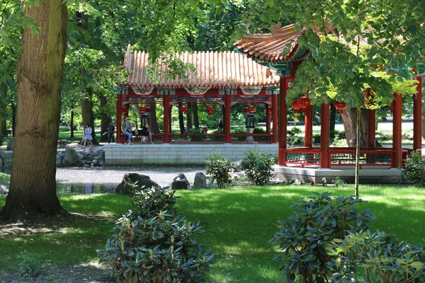 Pergola Chinoise Palais Des Thermes Polonais Palac Lazienkowski Varsovie Pologne — Photo