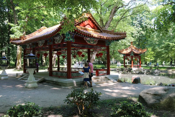 Pérgola China Palacio Los Baños Polaco Palac Lazienkowski Varsovia Polonia —  Fotos de Stock