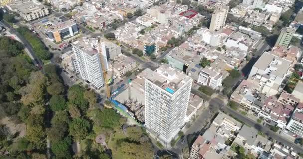 Imágenes Aéreas Parque Lima Perú Lugar Natural Centro Ciudad Distrito — Vídeo de stock