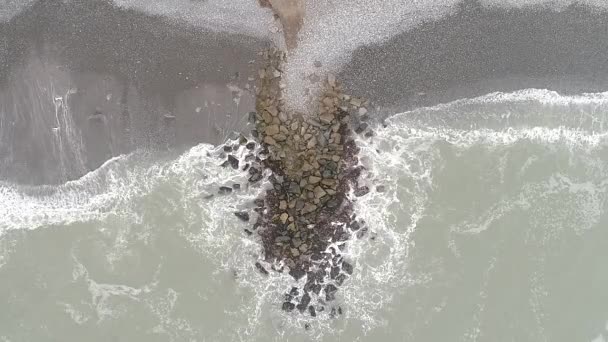 Luchtfoto Van Lima Peru Strand Gedaan Met Drone — Stockvideo