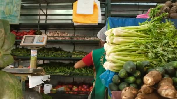 Covid19ロックダウン中のリマペルーのオープンマーケット — ストック動画