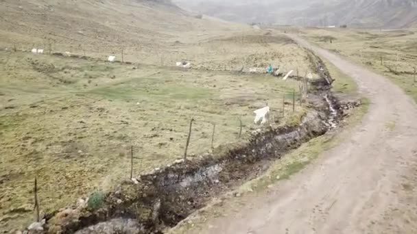 Vídeo Aéreo Acima Dos Andes Peruanos Estado Pasco Altas Montanhas — Vídeo de Stock