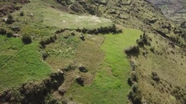 Pasco State 'teki Peru And Dağları' nın üstünde bir hava videosu. 4000 'den fazla yüksek dağ..