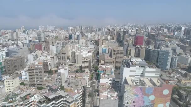 Авиационное Видео Лимы Перу Время Пандемической Блокировки Covid19 — стоковое видео