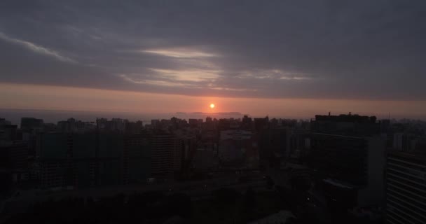 Vídeo Aéreo Con Dron Sobre Lima Perú Calles Vacías Debido — Vídeos de Stock