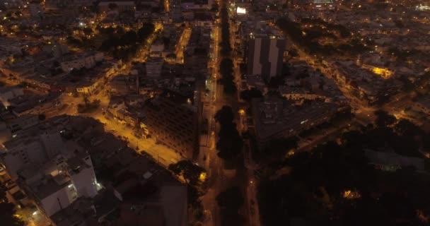 Vídeo Aervial Lima Perú Durante Cierre Pandemia Covid19 Por Noche — Vídeos de Stock