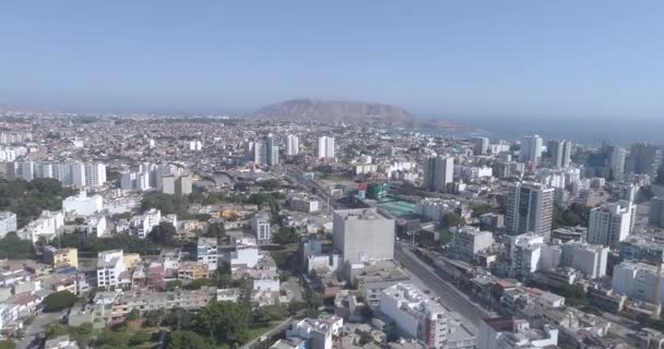 Lima Peru Légi Felvételei Covid19 Világjárvány Lezárása Alatt — Stock videók