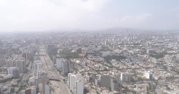 Luchtfoto Van Lima Peru — Stockvideo