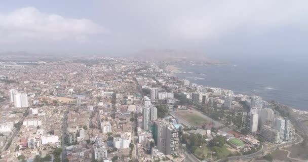 Luchtfoto Van Lima Peru — Stockvideo