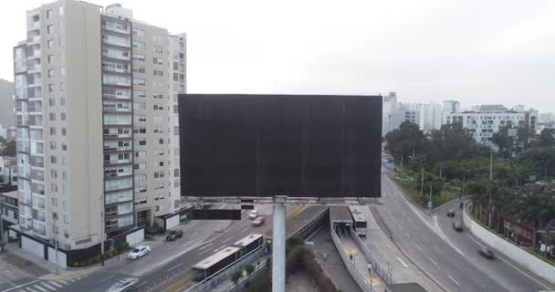 Hiperlapse Dari Billboard Kosong Lima Peru — Stok Video