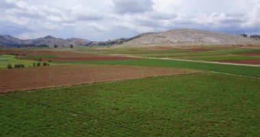 Junin Peru kırsal kesimindeki kırsal kesimin klibi. Mantaro Vadisi, Peru 'daki önemli gıda kaynaklarından biridir..