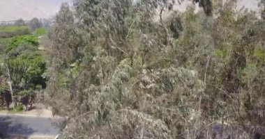 Cieneguilla 'nın hava videosu. Lima Peru kırsalında.