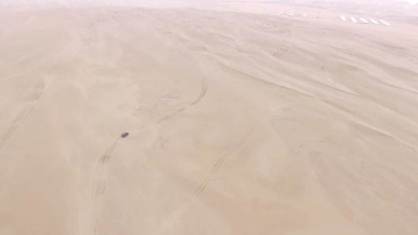 Luchtfoto Van Sport Duinen Utv Quad Fiets — Stockvideo