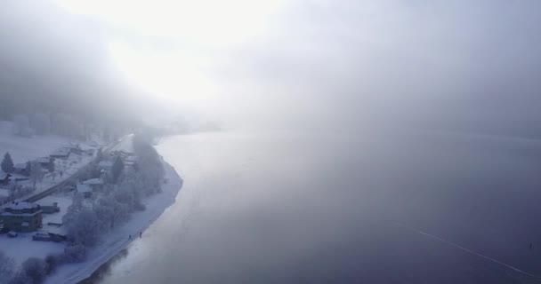 Video Aereo Realizzato Con Drone Svizzera Alpi Durante Inverno — Video Stock
