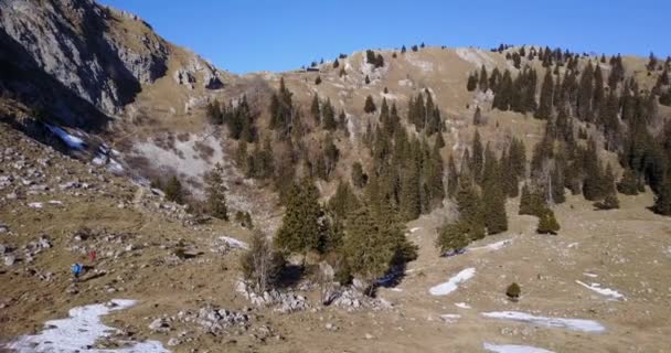 Vídeo Aéreo Montañas Suiza Película Paisaje Hecha Con Dron — Vídeo de stock