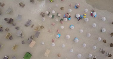 Lima Peru 'daki kumsalın hava videosu..